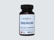 Romega Premium Omega-3 kapsler i boks fra norsk silderogn
